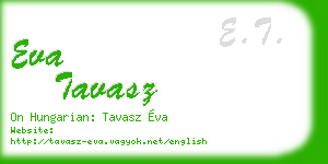 eva tavasz business card